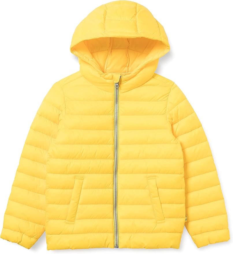 United Colors Of Benetton Baby Jacke - Gepolsterte Kunstfeder-Jacke Mit Hasen-Futter