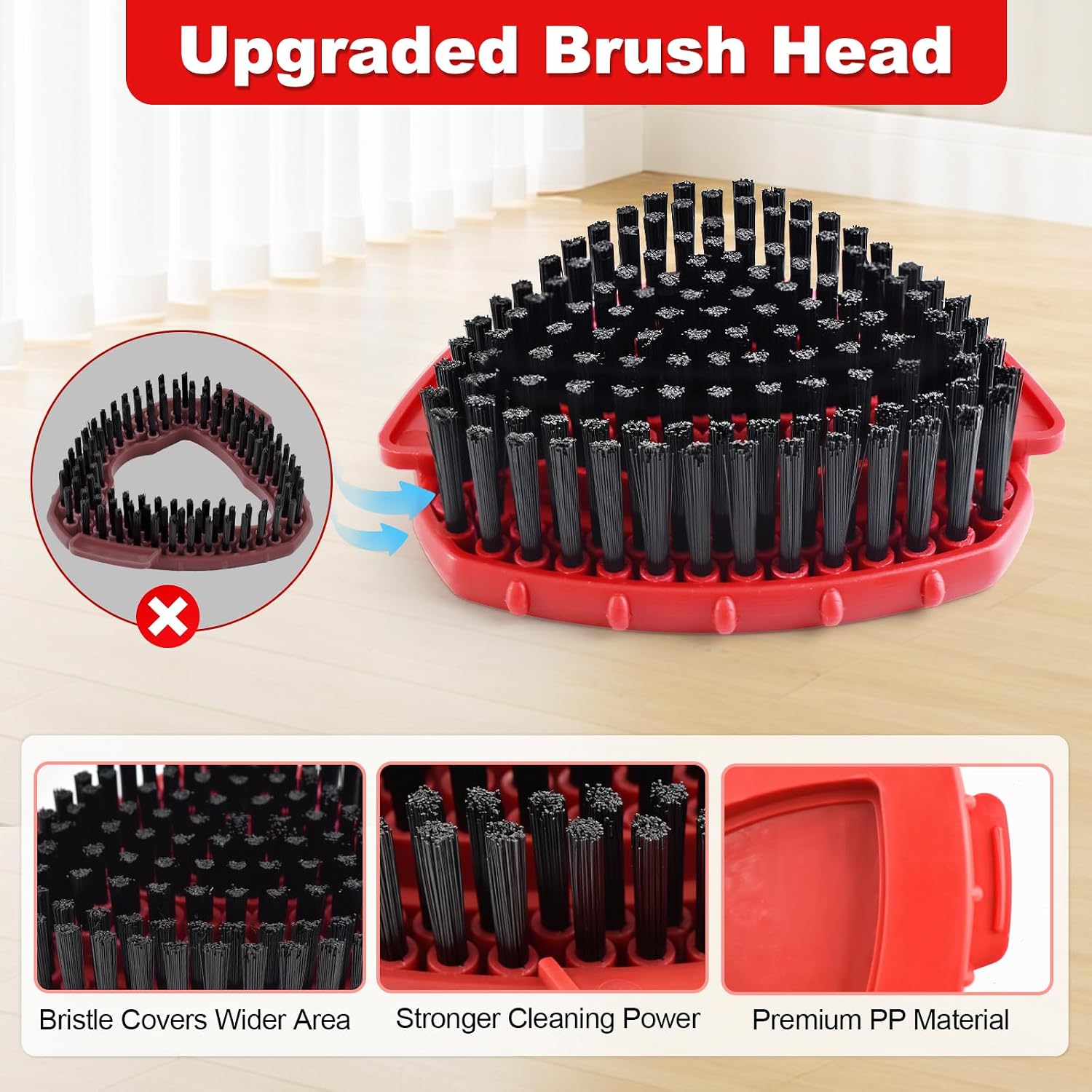 Spin Mop Handle Scrubber Brush and Mop Base for O-Cedar RinseClean 2 Tank