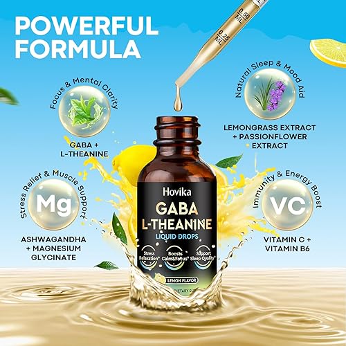 Miniatura 5 de Gotas líquidas de glicinato de magnesio y GABA L-teanina para niños y adultos
