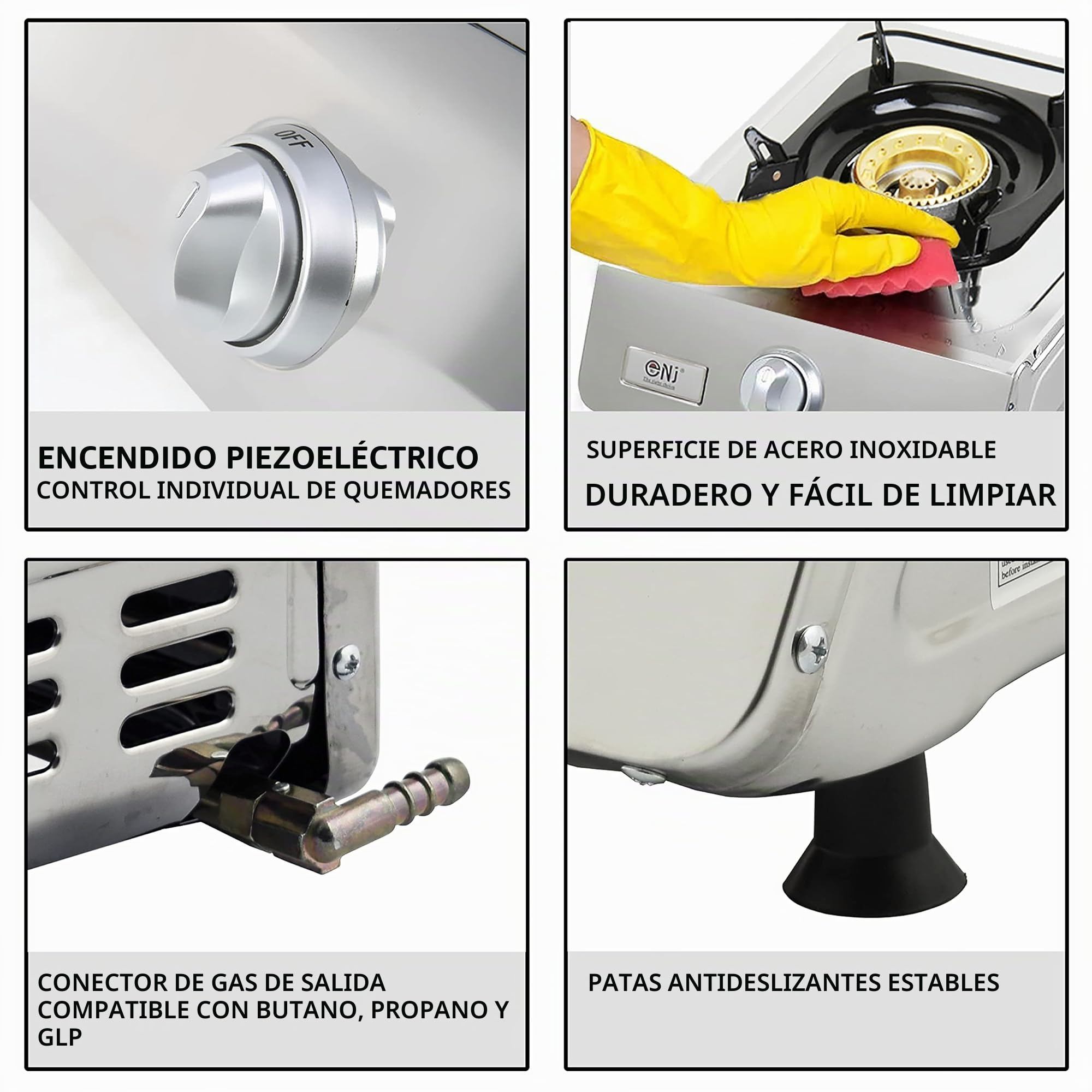 NGB-100 Hornillo a Gas - 1 Fuego Cocina Camping Gas Portatil Butano y Propano