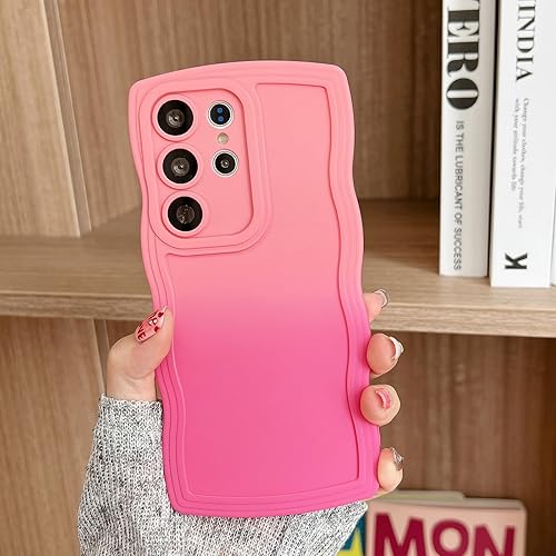 Miniatura 3 de 3D Curly Wave Phone Case for Samsung Galaxy S22 Ultra Women Cute Contrast Vibrant Colorful Summer Cases Precision Camera Hole Lens Protection Soft