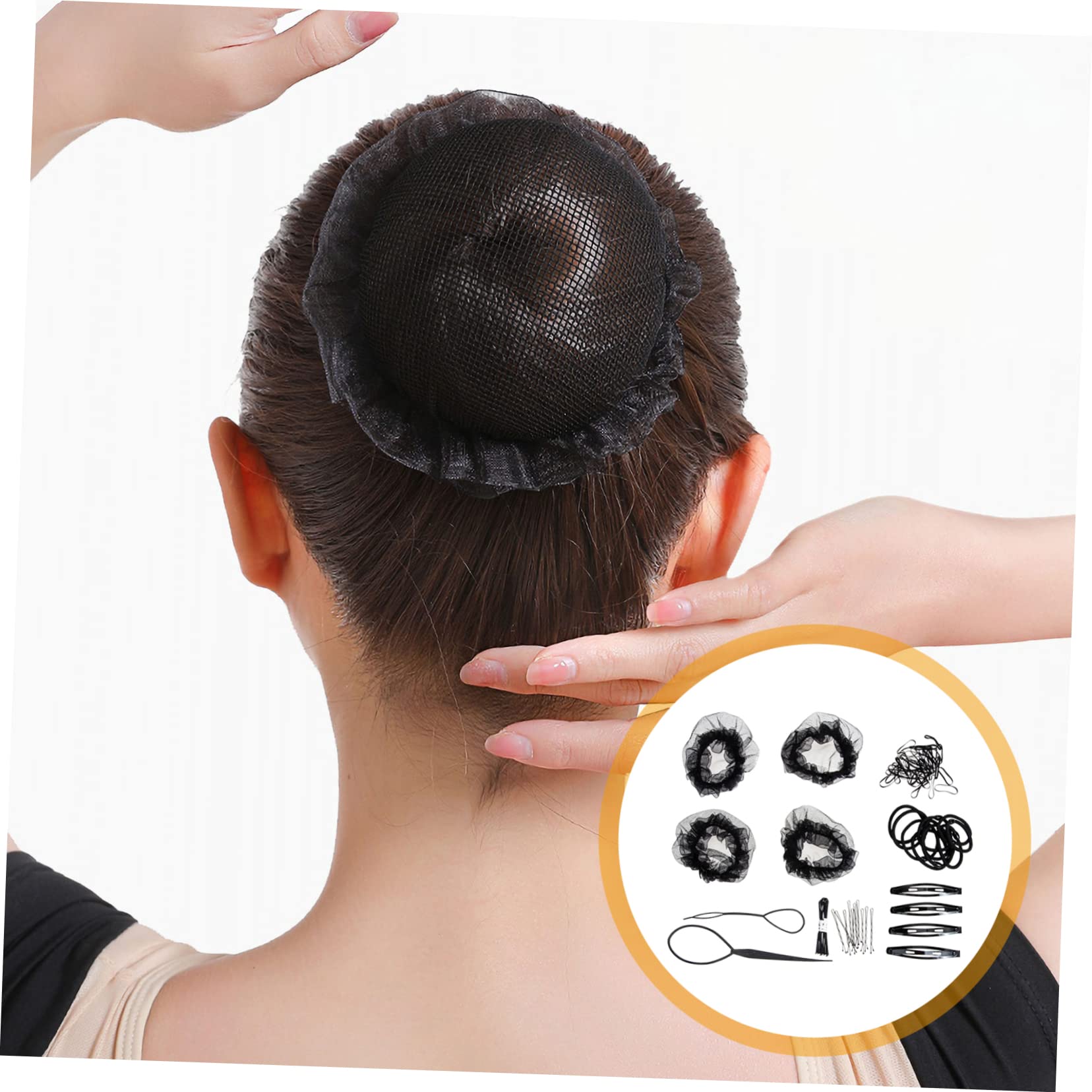MAGICLULU 5 Sets Haarknoten Unsichtbares Falsches Haarspangennetz Für Haare Frauen Mädchen Elastische Haarnetze Haarnetz-set