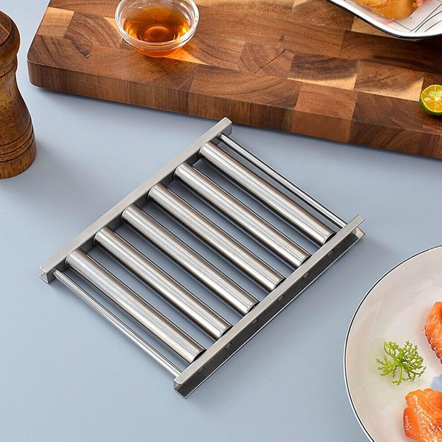 KAYCROWN ホットドッグローラー ステンレススチール ソーセージローラーラック(小)