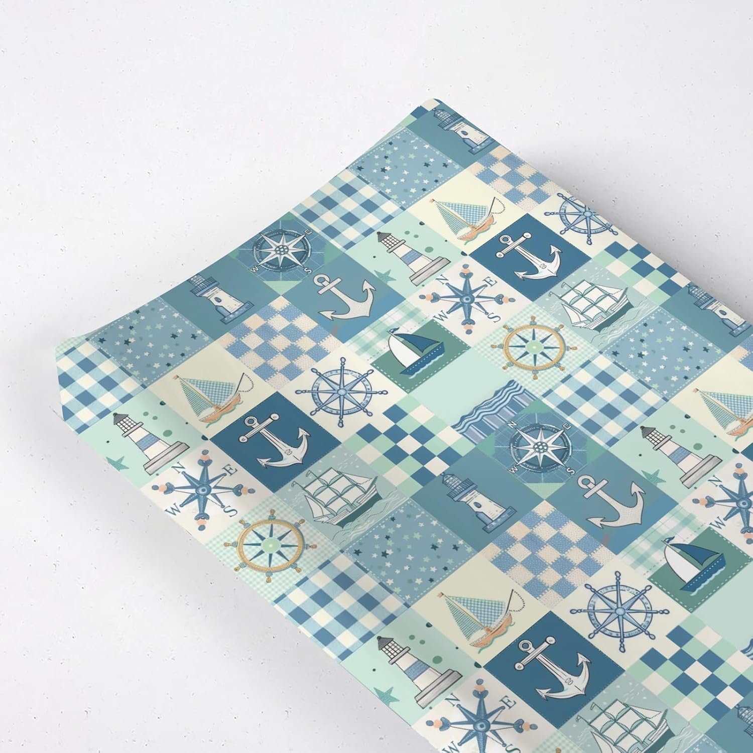 Cartoon Ocean Sharks Stars Animals Pattern Baby Changing Pad Cover, Unisex Sea Animals Nursery Diaper Changing Table Pad Mat Sheet for Boys Girls-16x32