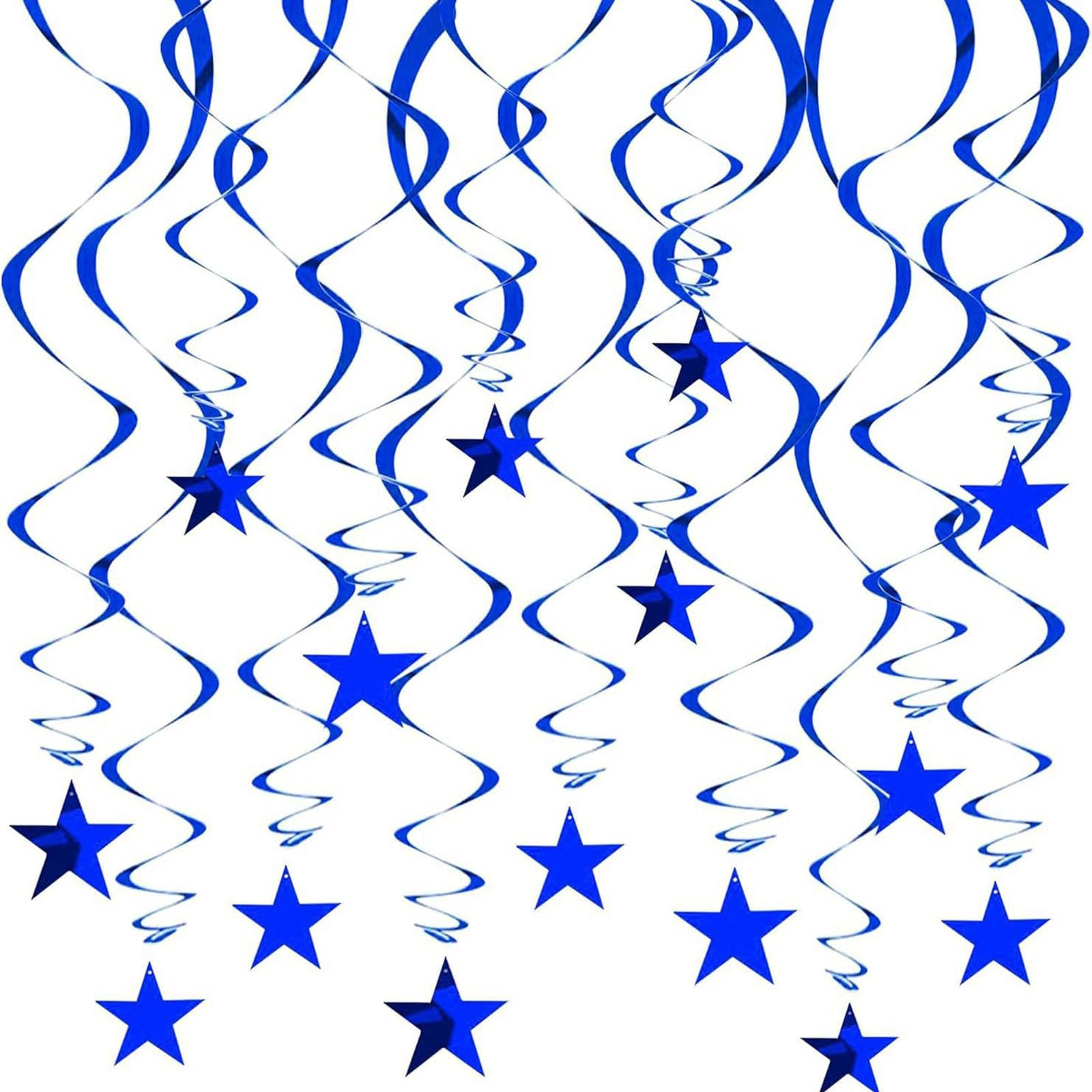 Xjdzineq 30pcs Colorful Star Hanging Swirls for Party and Event Decors Suitable for Home Decorators and Celebration Organizers Party Supplies