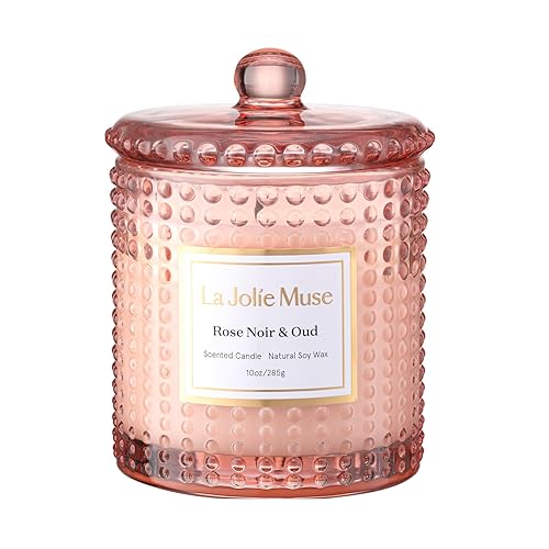 LA JOLIE MUSE Rose Noir & Oud Scented Candle –