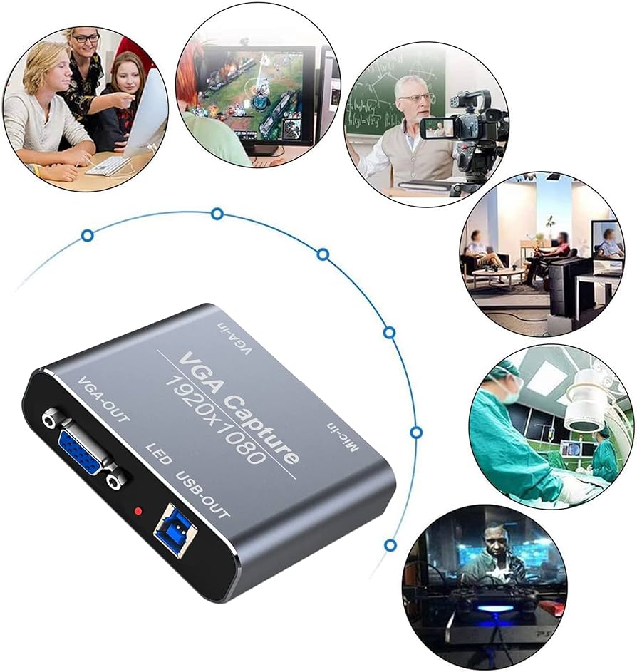 Amazon.co.jp: VGA キャプチャーボード ゲームキャプチャー 1080p30hz