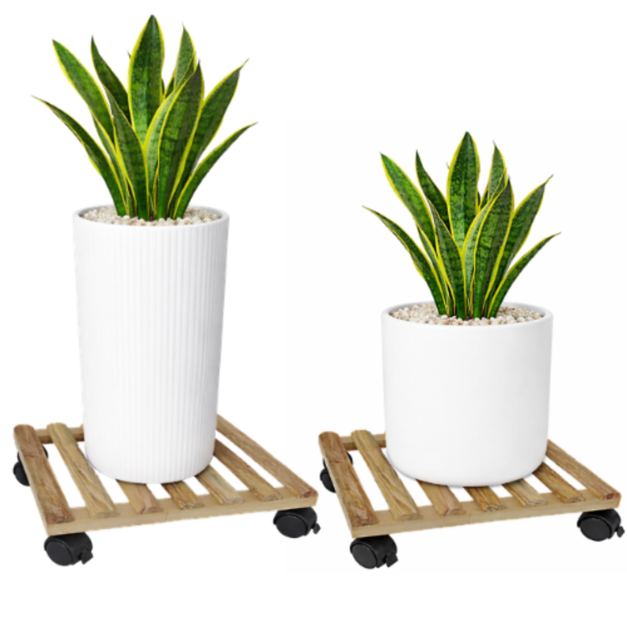 Support pour pots à roulettes 25 x 25 cm Intérieur Extérieur
