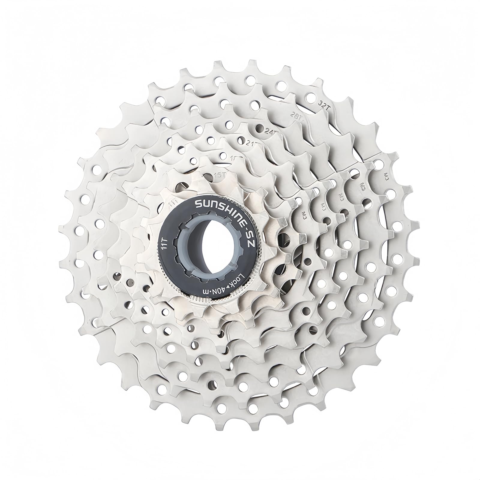 8/9/10/11/12 Speed Bike Freewheel, Lightweight Bike Cassette Sprocket, 11-32/36/40/42/46/50T Bicycle Cassette Freewheel for Mountain Bikes MTB (8 Speed, 11-32T)