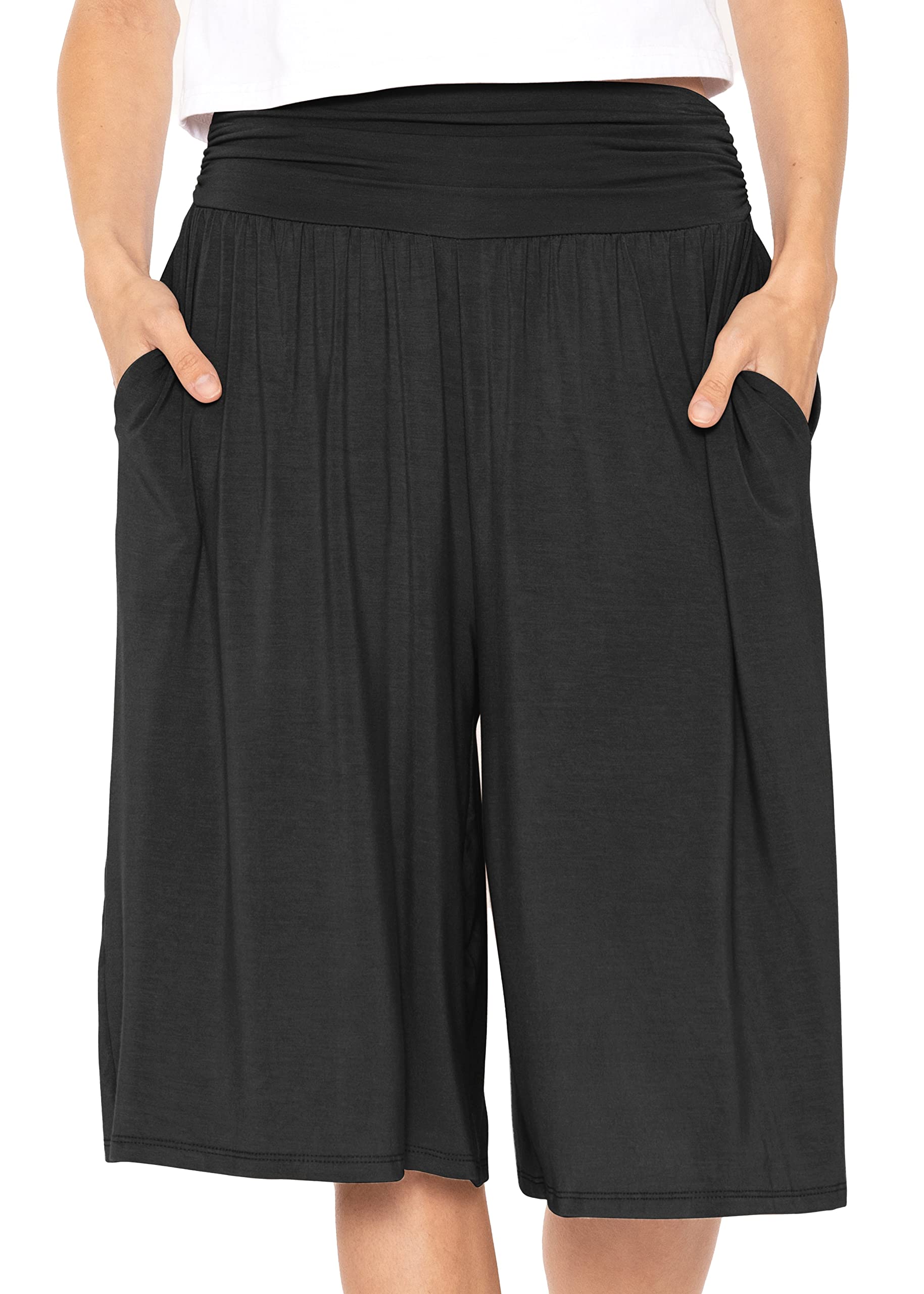 Sponsored Ad - Women's Straight Leg and Flowy Gaucho Pants with Pockets | Small-5X