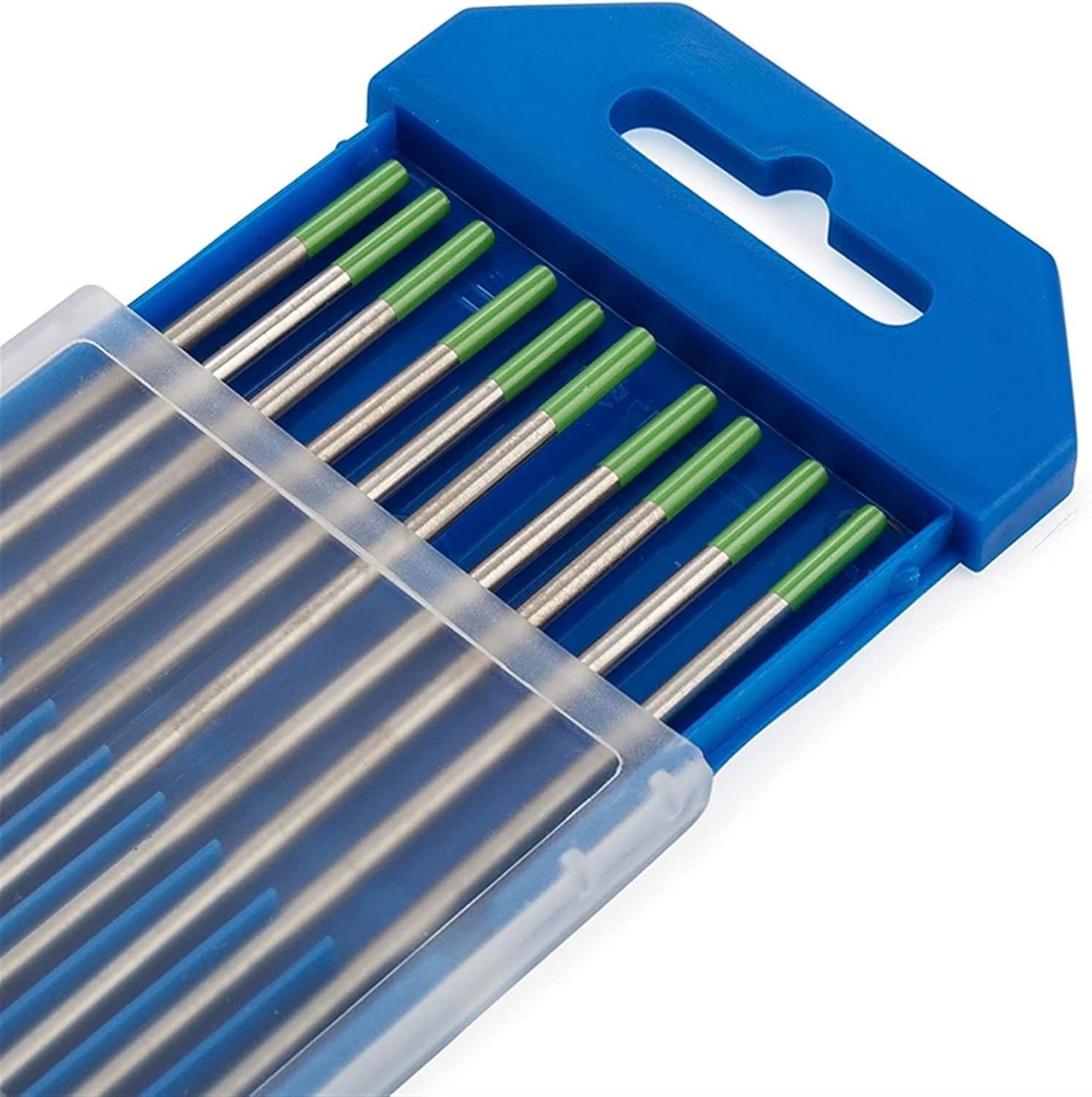 Yatuopng Green Tungsten Solder Welding Rods,10 Pieces Set Electrodes Argon Arc Electrode Rod(Green)