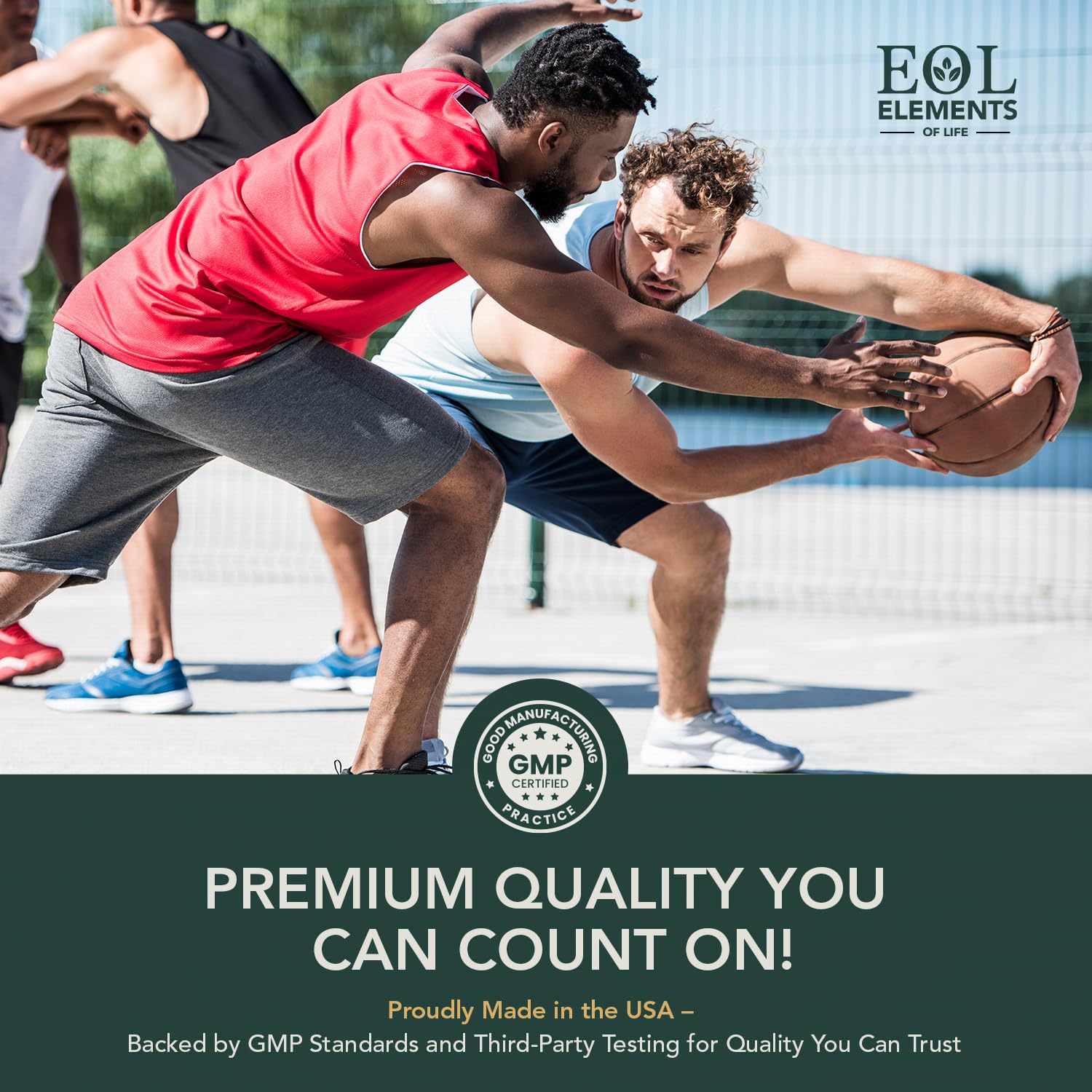 Elements of Life Men’s Multivitamin - High Performance Daily Multi: Methylated Folate & B12 - Ashwagandha & Rhodiola for Stress & Energy - CoQ10, Resveratrol & Zinc: Heart & Immune Support - 120 Caps — Amazon image 7