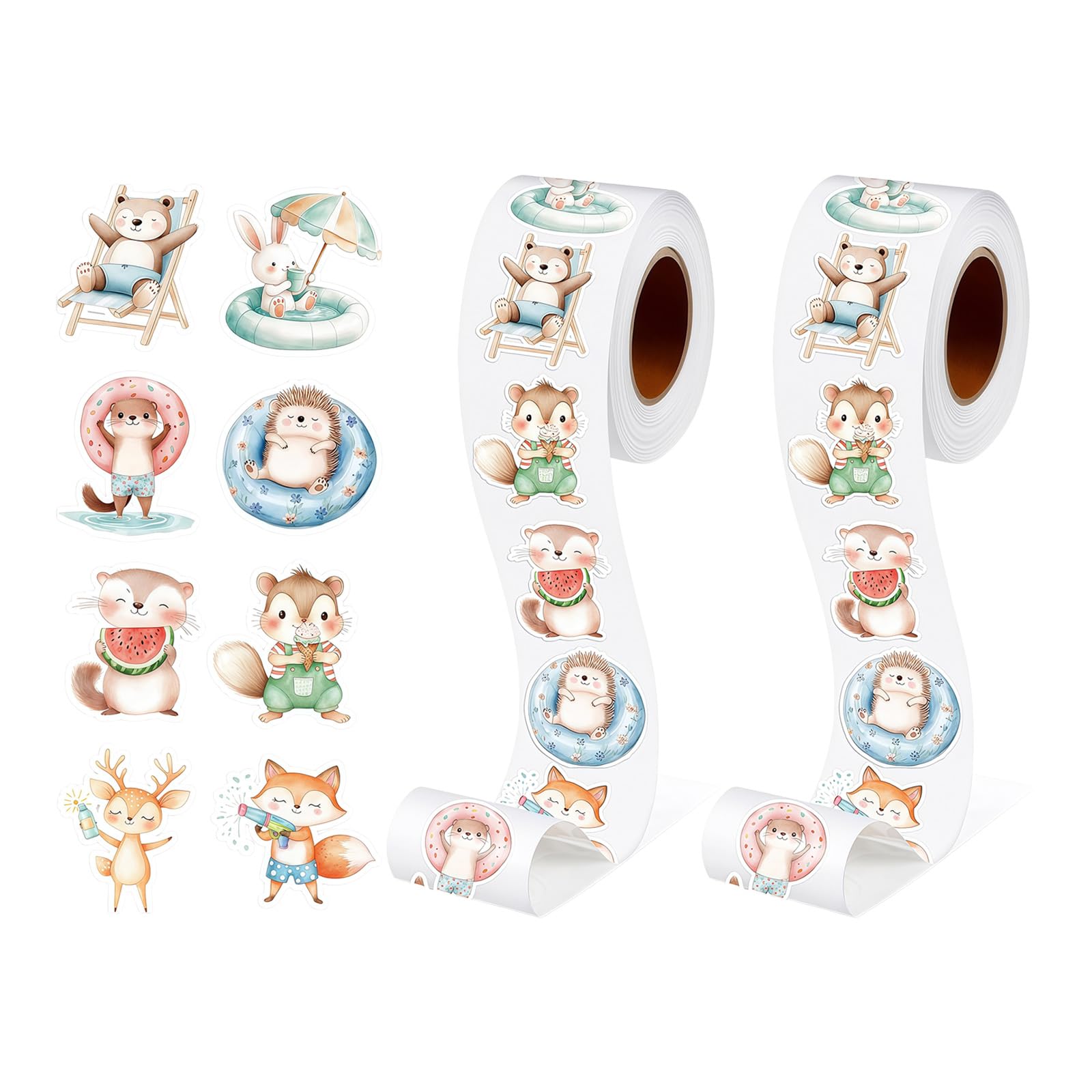 Hsioluted Zg03 1000Pcs Fun Animal Sticker Removable Adhesive Wrapping Labels For Scrapbook Notebook Journal Phone Case Laptop Luggage Lovely Animal Transfers For Scrapbooking