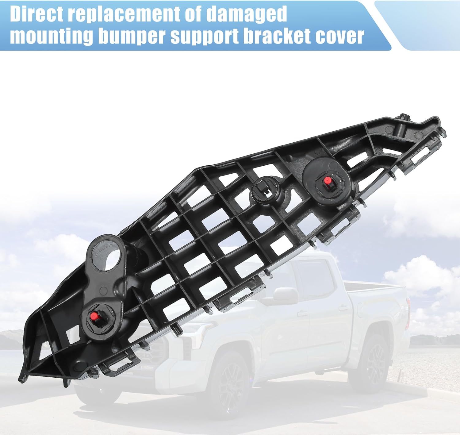 X AUTOHAUX Pair of Front Bumper Bracket Retainer Spacer Mounting Support for Toyota Highlander 2020-2021 No.521460E100/521450E100 Plastic Black