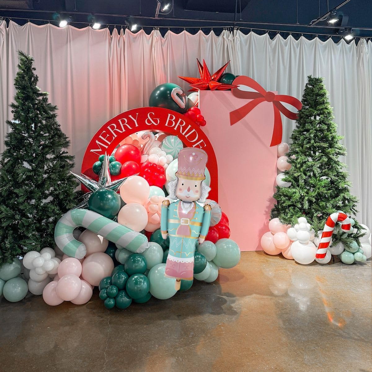 Christmas Nutcracker Balloon Arch Garland Kit, 150PCS Nutcracker Christmas Decor Pink Green Pastel Candyland Colorful Xmas Decorations for Christmas New Year Winter Holiday Birthday Party - Image 4