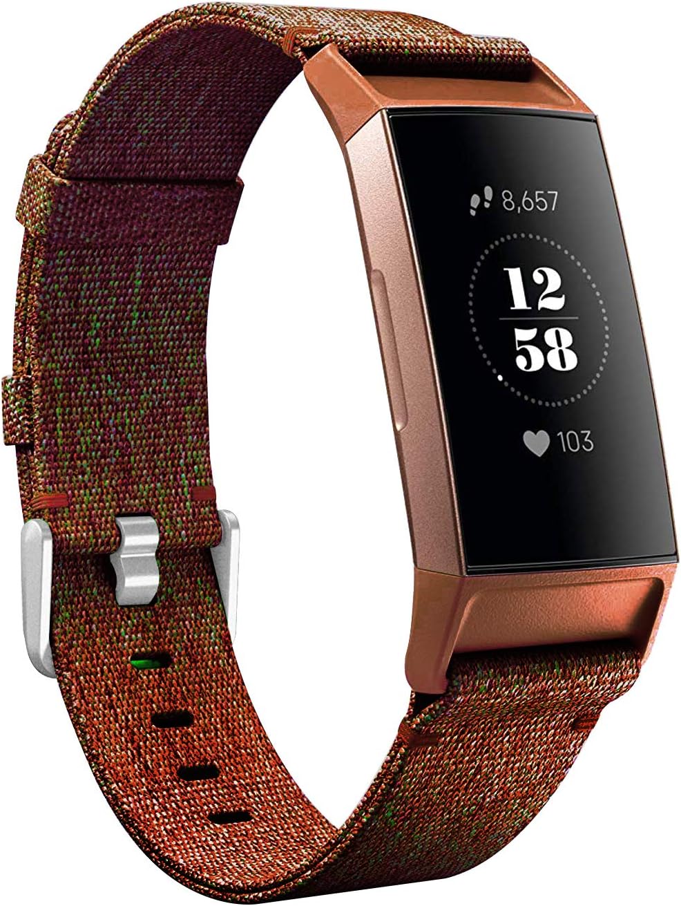 Replacement Sport Strap for Fitbit Charge 3,Woven Canvas Adjustable Watch Band Straps for Fitbit Charge 3 Fitness Smart Wristbands Women Men Accessories