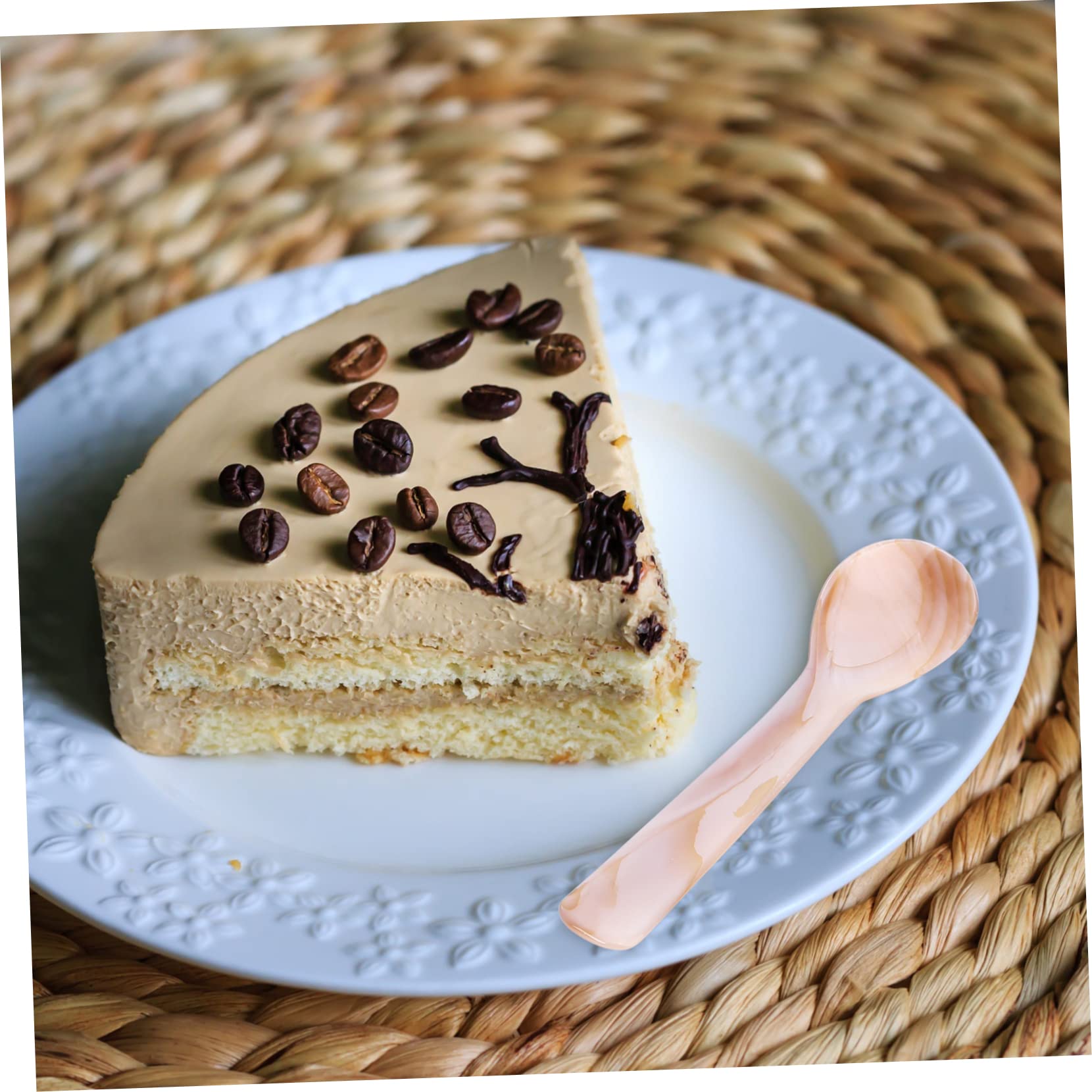 12piezas Cucharas De Concha Natural Para Café Cucharas Para Postres y Helados Para Mezclar Bebidas y Servir Dulces Casa