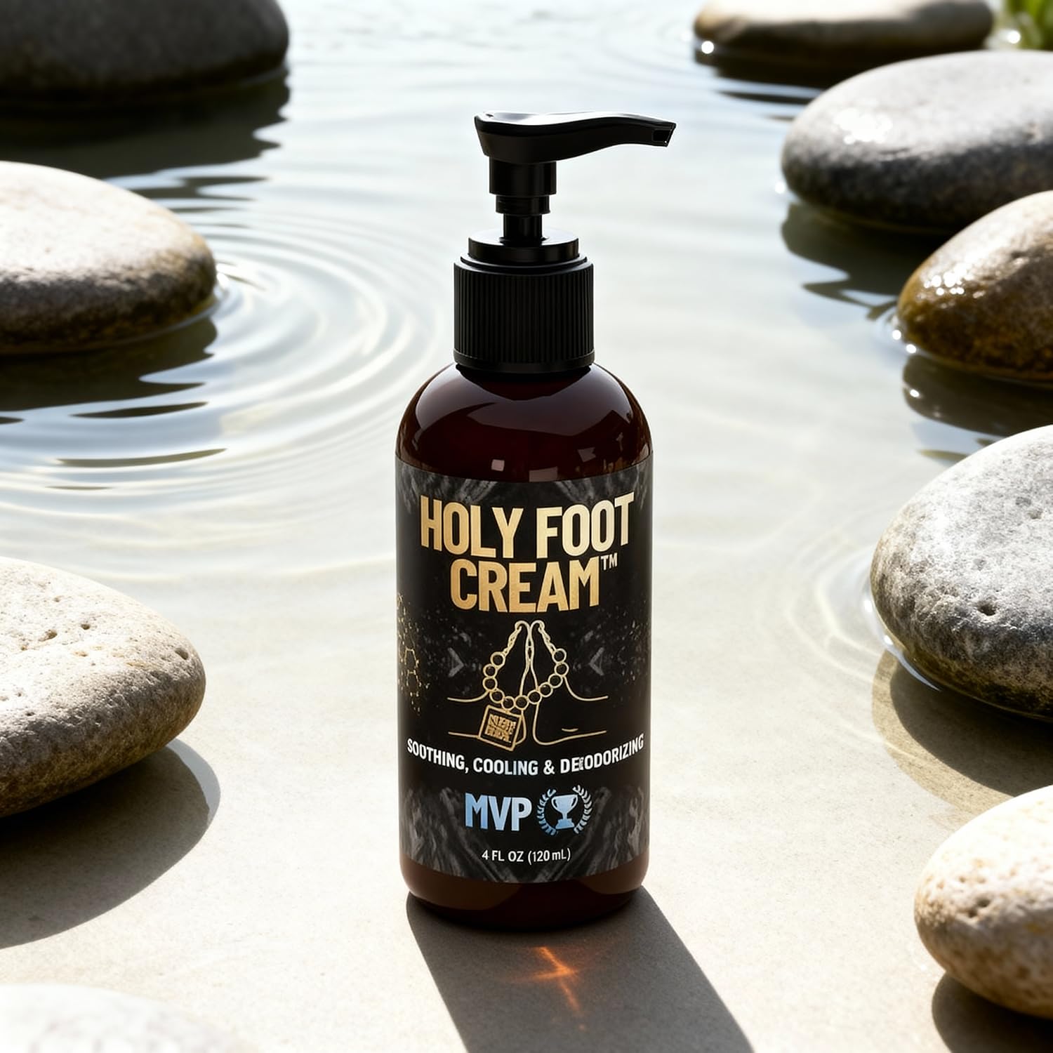 Derm Dude Holy Foot Cream | Daily Moisturizing Foot Cream with DeoPlex for Freshness & Arrowroot for Lightweight Hydration | MVP Scent 4oz
