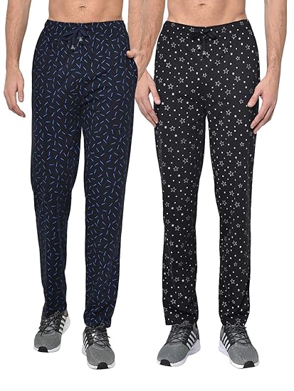 Cotton Blended Multi Color Fashinable Trackpants for Men (Pack of 2)-D1_PRT3_0002-P