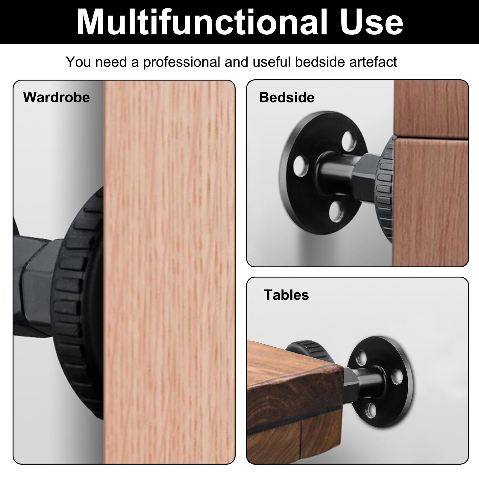 Dulau 4 Pièces Ajustable La Fileté Cadre De Lit Outil Anti-Secousse Le Support TéLescopique, Ensemble De Bouchons De Tête De Lit Fixateur Antishake Fixations Anti-Vibrations Pour Meubles De Maison