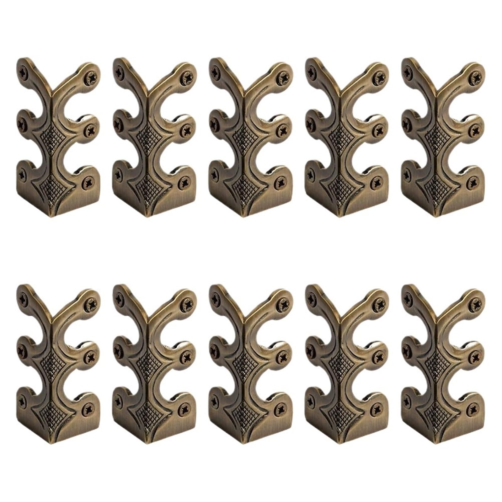 Skirting Board Corner Protectors 10pcs Vintage Solid Brass Skirting Board Corner Protectors Baseboard(ColorD)