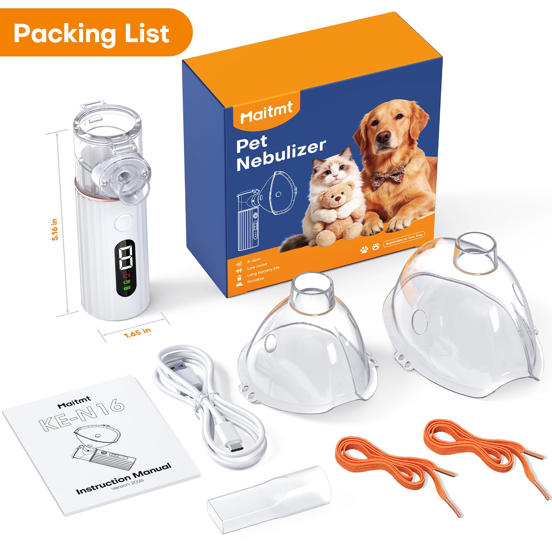 Cat Nebulizer for Breathing Problems, Low-Noise pet Spray, Suitable for Cats and Dogs (Small Cats and Small Dogs) — view 9