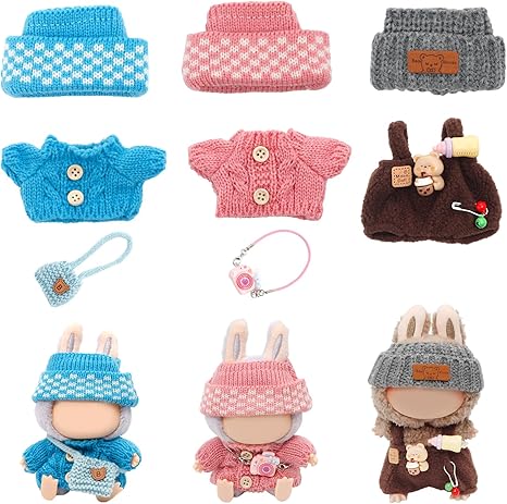 3 Sets Clothes for Doll, Clothes Set for 17cm Dolls, Doll Clothes Suitable for Dolls Accessories (NO Doll)