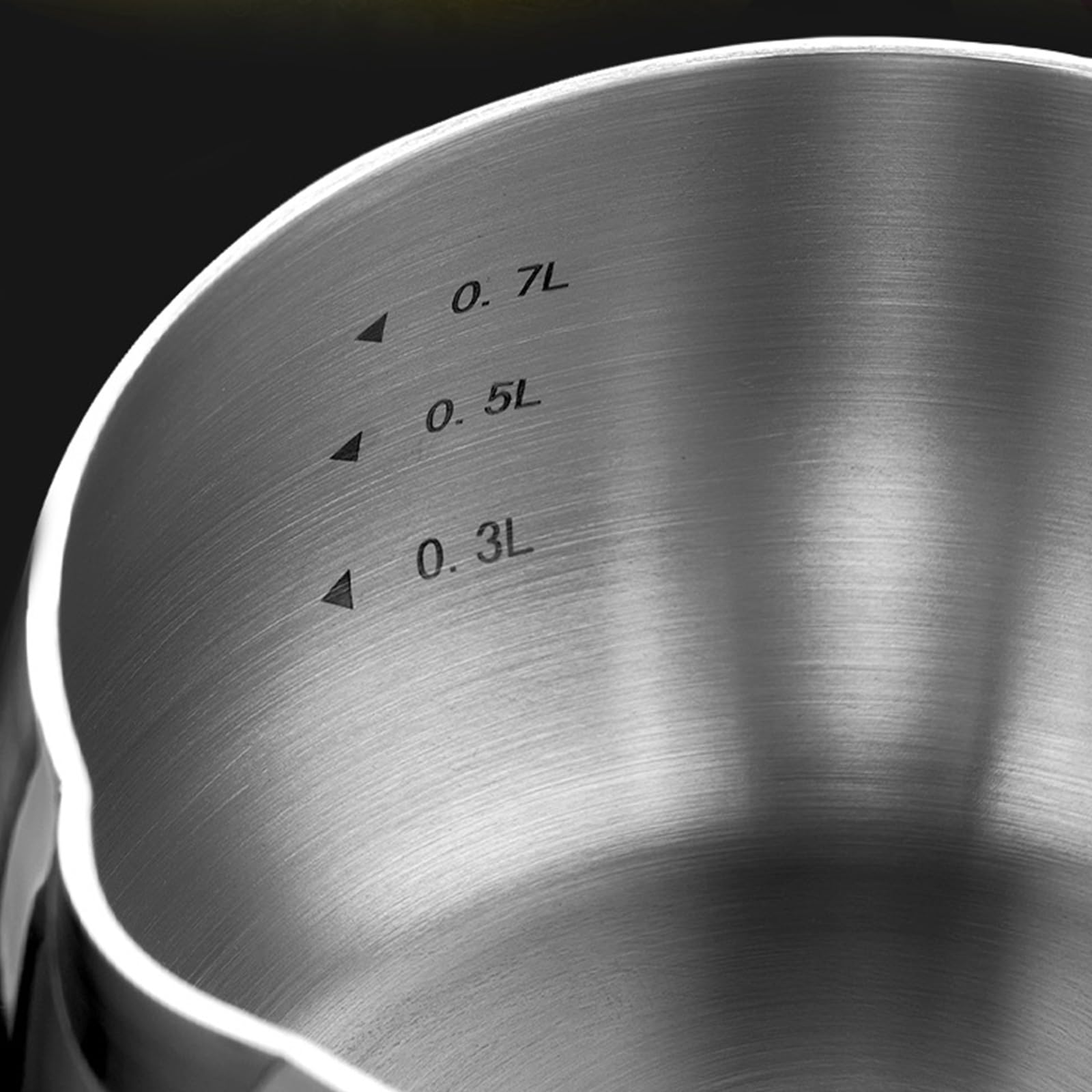 Ollas de cocina pequeñas sartenes pequeñas con tapa y asa, cacerola de acero inoxidable 316, textura para calentar leche