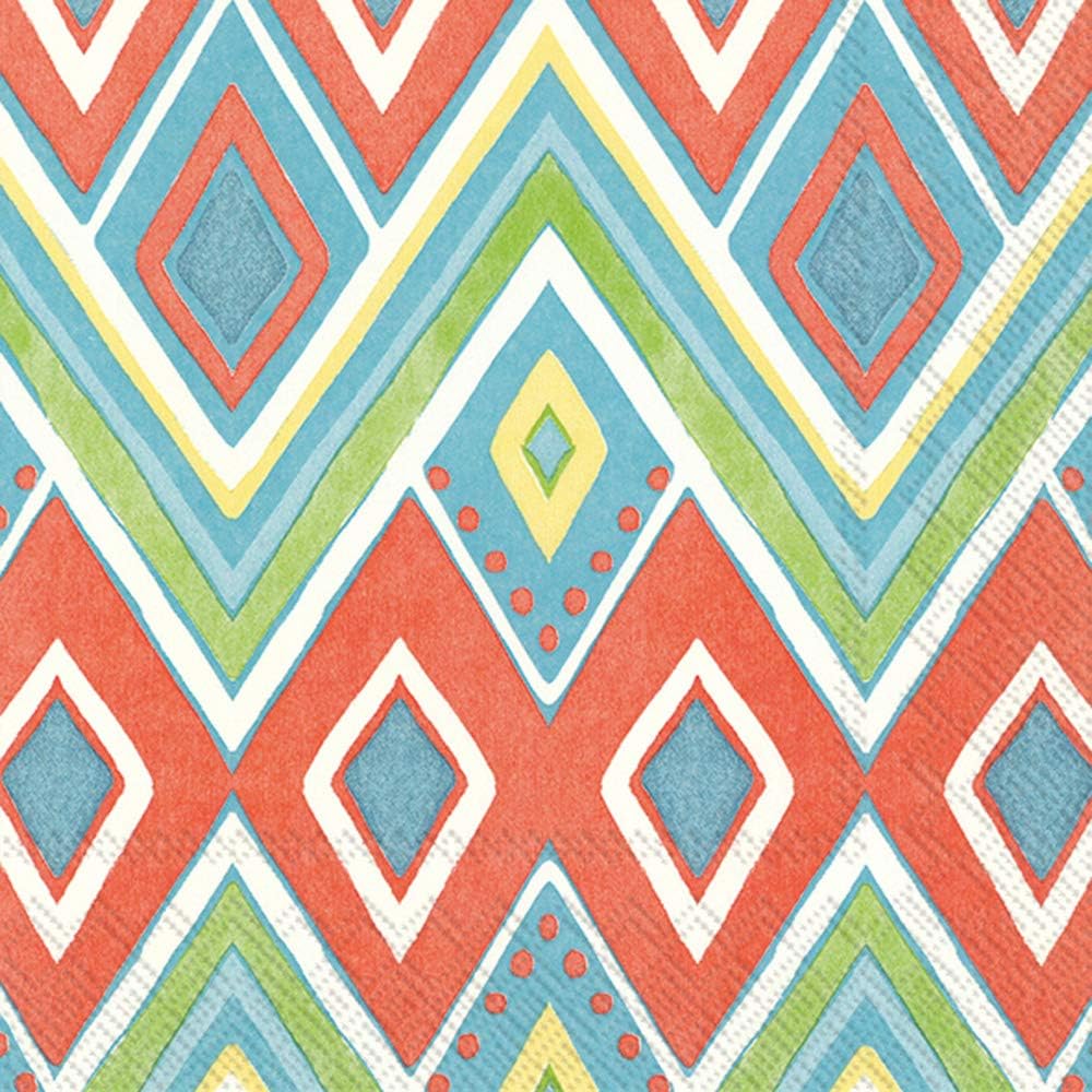 Boston International IHR 3-Ply Paper Napkins, 20-Count Cocktail Size, Amitola Turqouise