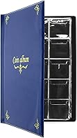 CenterZ 150 Pockets Coin Album Book Blue - Secure Penny Collecting Storage for Souvenir Coins, Pressed Pennies & Hobby Collectors