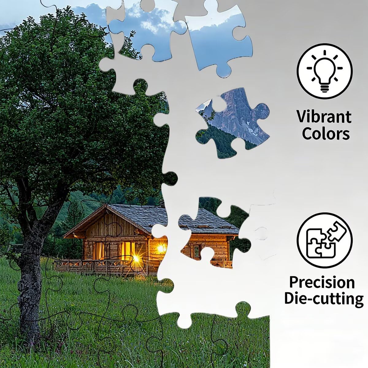 Puzzle 5000 elementów Krajobraz, Puzzle kabinowe dla dorosłych, klasyczne puzzle gry edukacyjne do aktywności rodzinnej, najwyższej jakości drewniane puzzle z pudełkiem na prezent dla mężczyzny