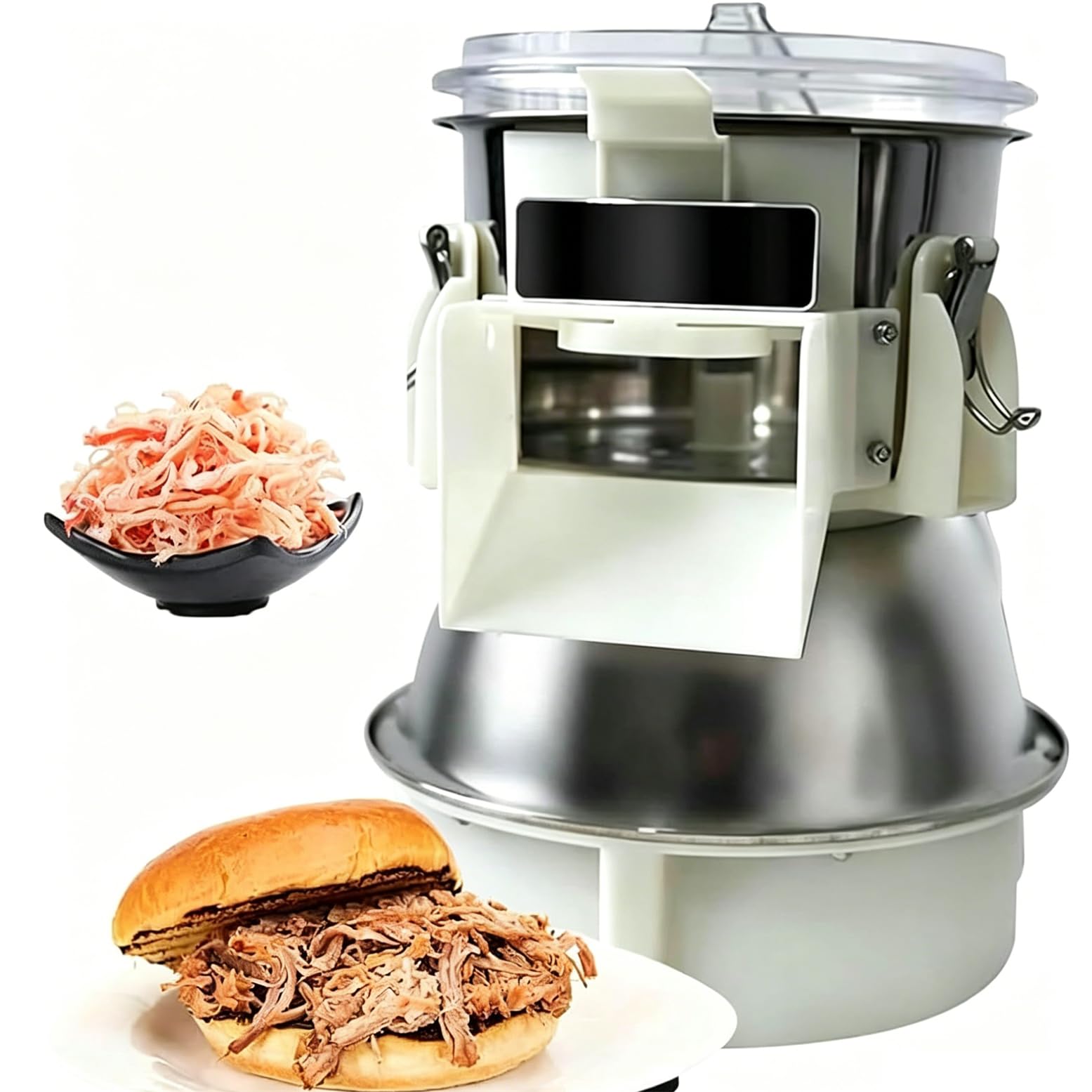 Nuxyyds 180W Electric Chicken Breast Shredder Twist Machine Automatic Meat Grinder Tool 240lb/h for Home Restaurant Use for Cooked Meat Only, 10 Second Grinding