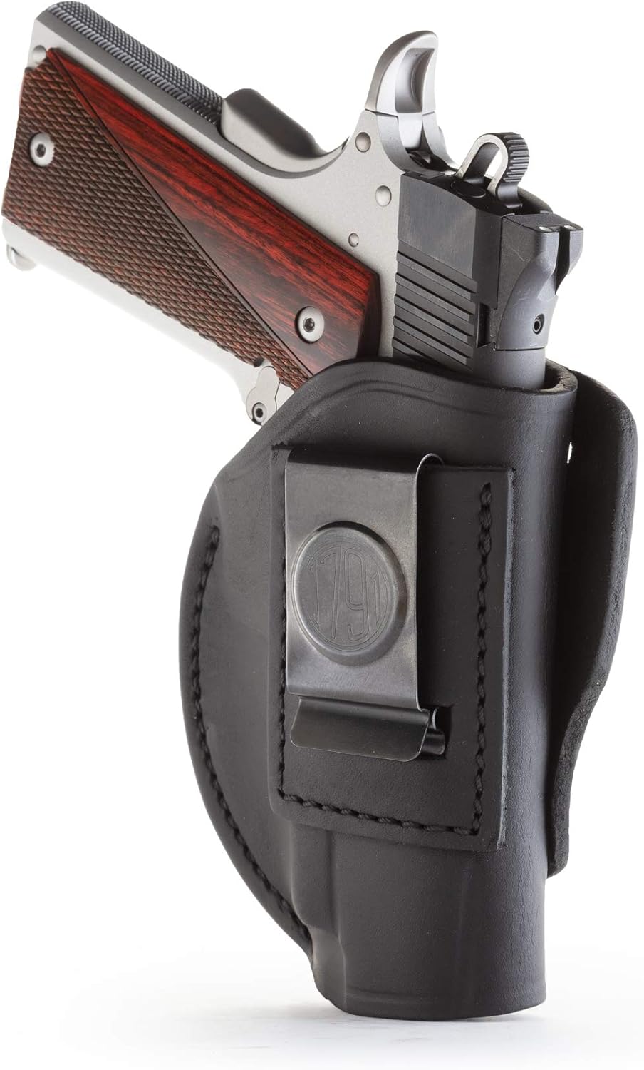 1791 GunLeather 4-Way 1911 Holster - OWB and IWB CCW Leather Gun Holster - Right Handed - Fits All 3 and 4 inch 1911 Models SIG, COLT, Kimber, Ruger, Browning, Taurus