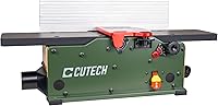 Vista 1 de Cutech 40160HB Cepilladora de Mesa con Cabezal de Corte en Espiral de 6 Pulgadas con Mesas de Aluminio Recubiertas de Teflón, 12 Insertos TC, Guía