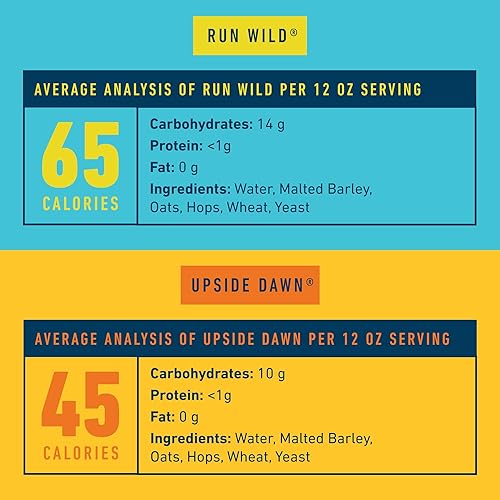 Miniatura 5 de Athletic Brewing Company Craft - Cerveza sin alcohol, paquete de 6 unidades de All Out, Upside Dawn, Run Wild IPA y Cerveza Atletica, baja