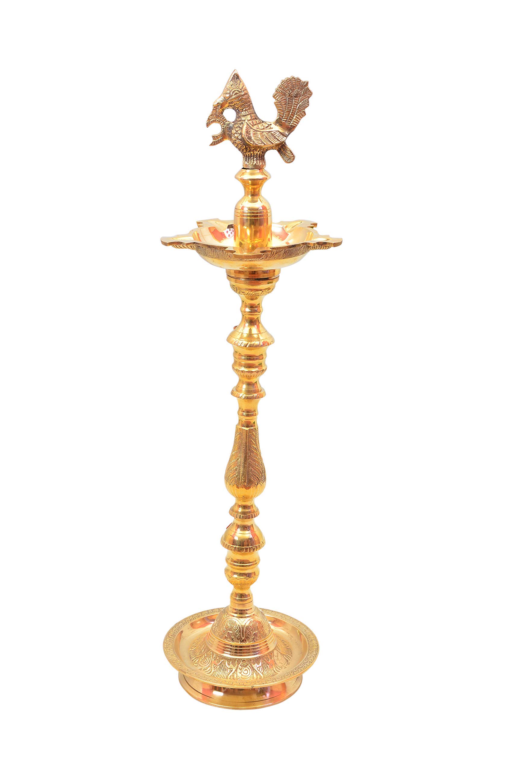 Brass Mahabharat Diya - Traditional Indian Lamp -4