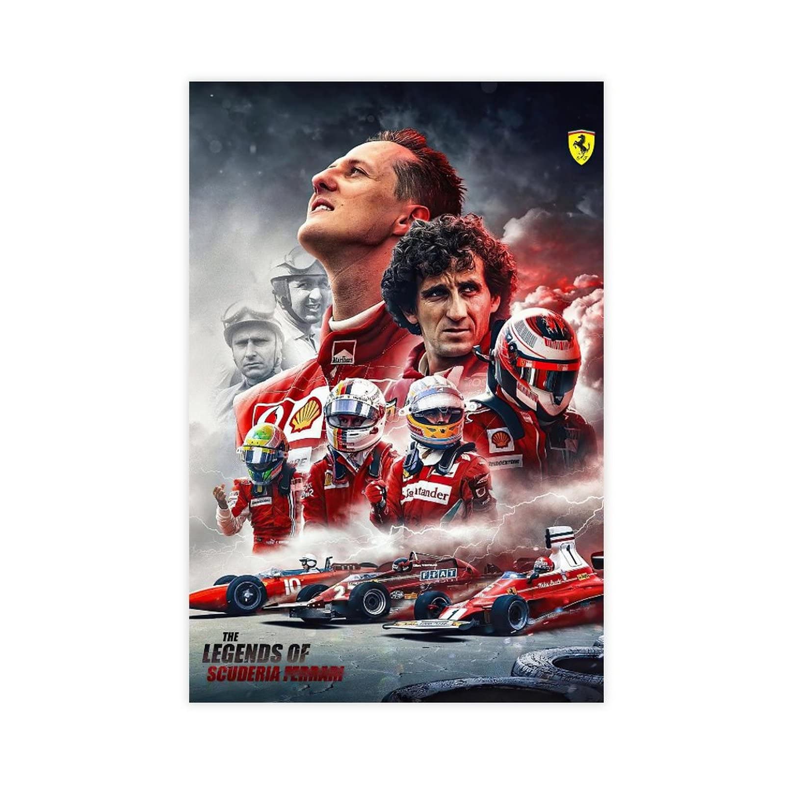 ERWYN Ferrar poster Formula 1 Racing Potser Vintage Posters 2023 Ferrri Car Canvas Prints Painting Unframe-style 16x24inch(40x60cm)