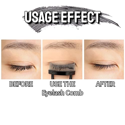 Miniatura 4 de Cepillo de pestañas, separador de pestañas, herramienta separadora de pestañas, peine de pestañas, aguja de acero, máscara de cejas, maquillaje