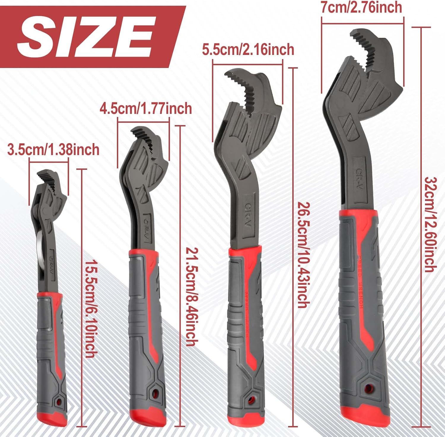 6-Inch Self-Adjusting Wrench, 7-15mm Multi-Function Locking Tool