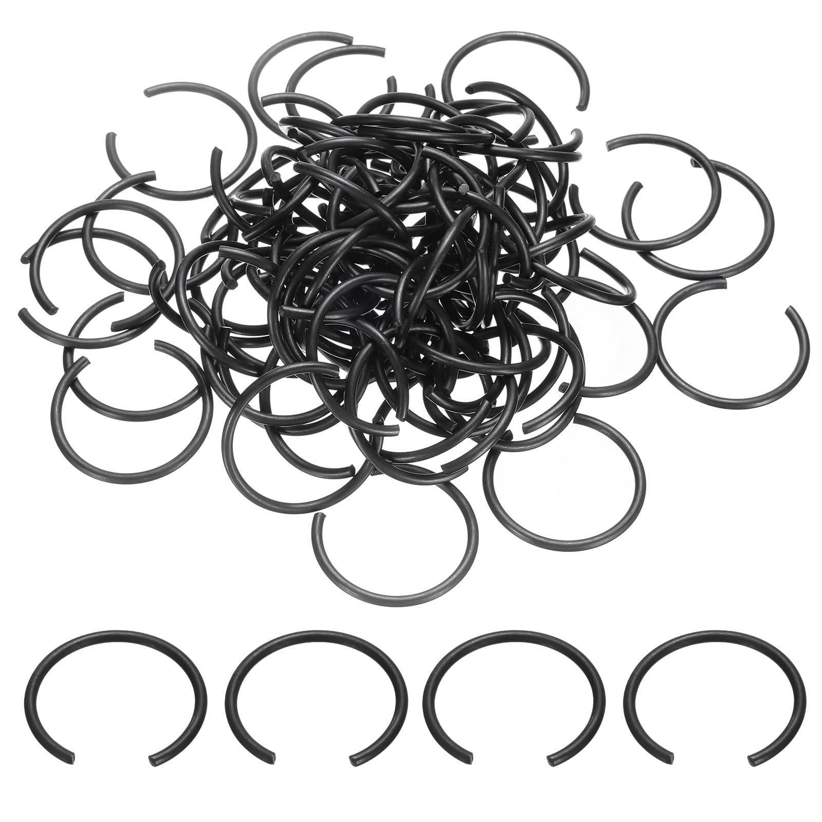 Clips redondos en C para fijar rodamientos y evitar holguras en orificios de 32mm