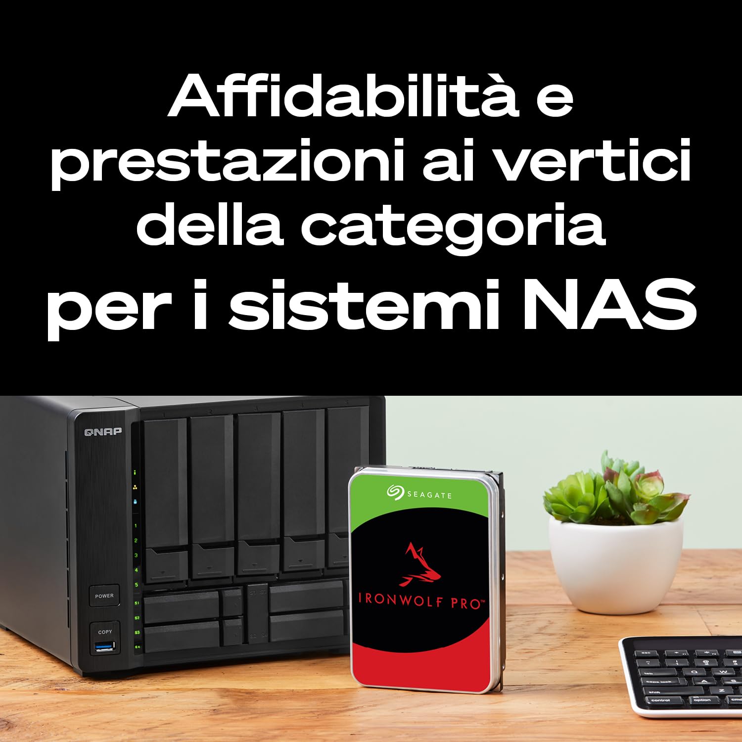 Seagate IronWolf Pro 8TB Enterprise NAS HDD CMR 3.5-inch SATA 6Gb/s 7200 RPM 256MB Cache ST8000NTZ01