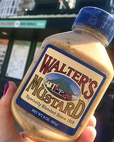 Miniatura 7 de Walter's Mustard, 9 onzas (paquete de 2)  Famoso en el mundo, especialmente mezclado desde 1919, todo natural, sin aditivos, una mezcla secreta de