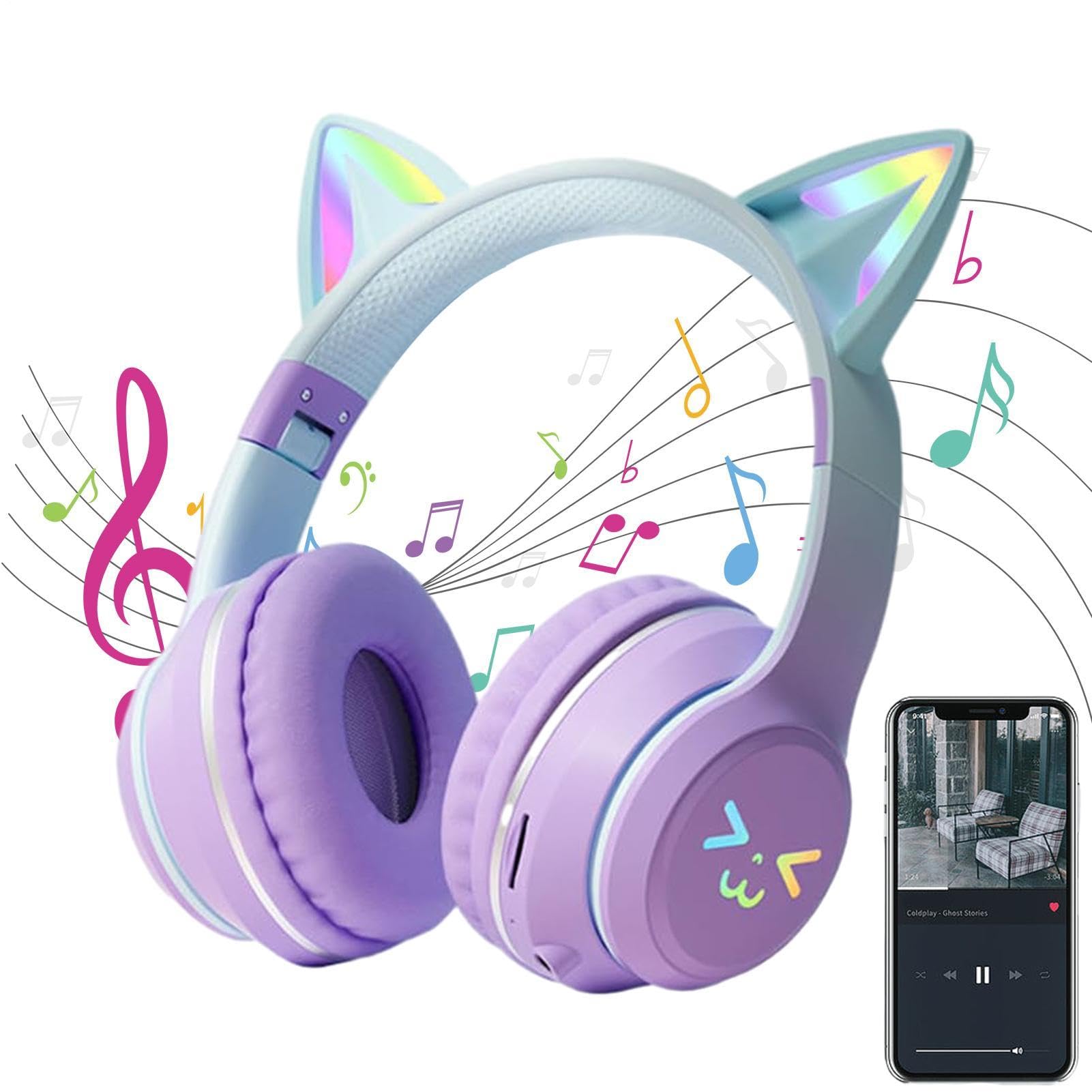 Cat Ear Kopfhörer Kabelloses Mikrofon LED Light-Up