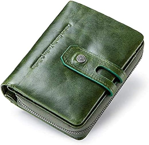 Contacts Men's Genuine Leather Wallet | RFID Blocking Wallet for Men| 14 Card Slots, 1 ID Window | 1 Zipper Coin Pocket (S