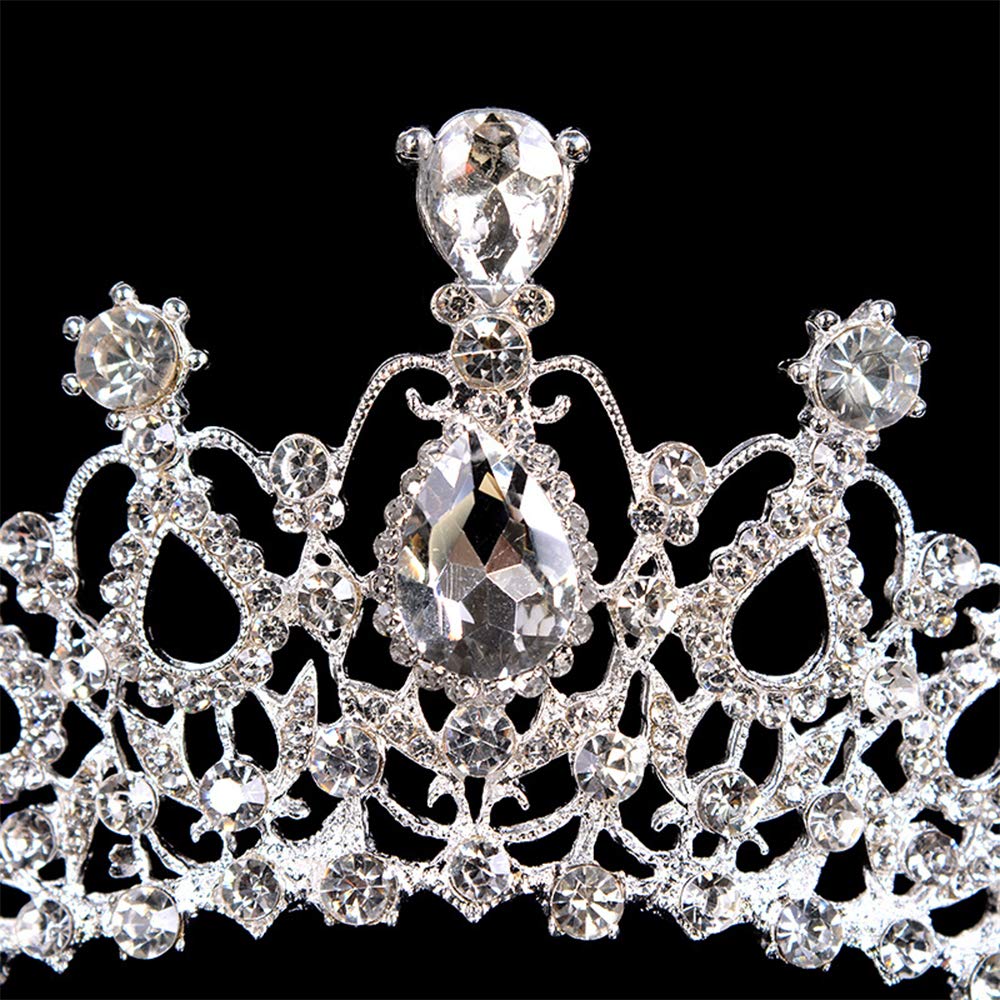Anglacesmade Bridal Tiara Rhinestone Tiara Gem Crown Crystal Hair Crown Bridal Headband Princess Headpiece Wedding Hair Accessories for Women and Girls - Image 4