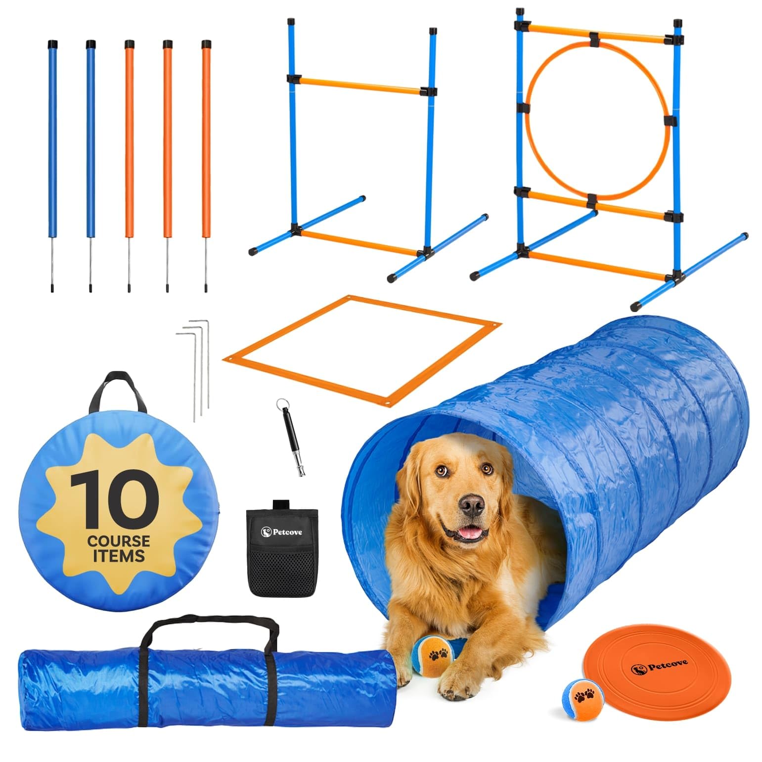 Obstacle Course For Dogs Pieces Dog Agility Training Equipment W