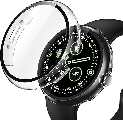 JULK [2-Pack] Upgrate No-Remove Charging Hard Case for Google Pixel Watch 4 45mm