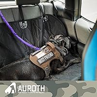 Vista 5 de AUROTH Correa Bungee de Servicio Pesado para Perros de Razas Medianas y Grandes, Sin Tirones para Absorción de Impactos con Cinturón de Seguridad