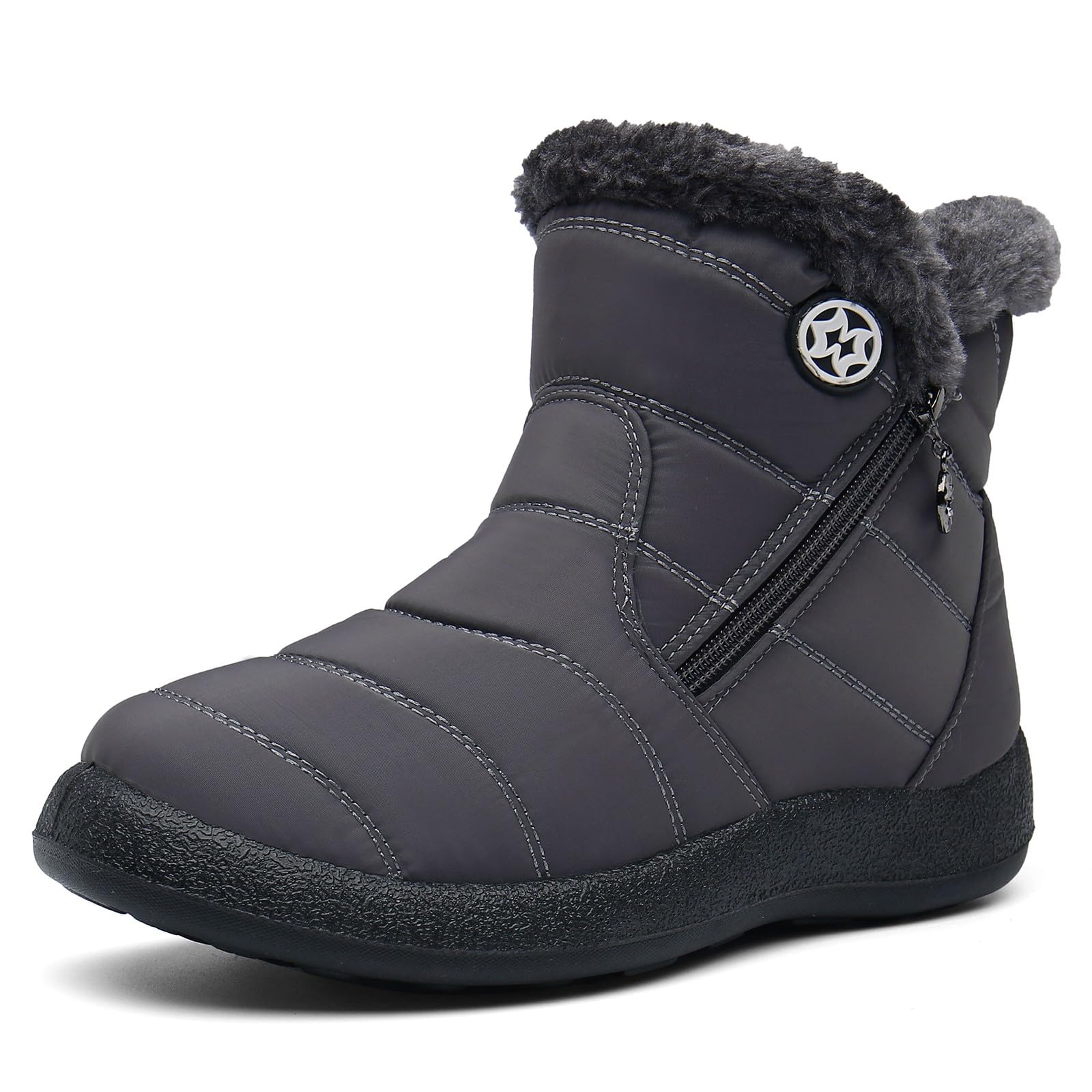 Hsyooes Stivali Donna Invernali Stivaletti Scarpe da Neve | Impermeabili, Foderato Caldo, Scarpe da Inverno, Antiscivolo, Outdoor