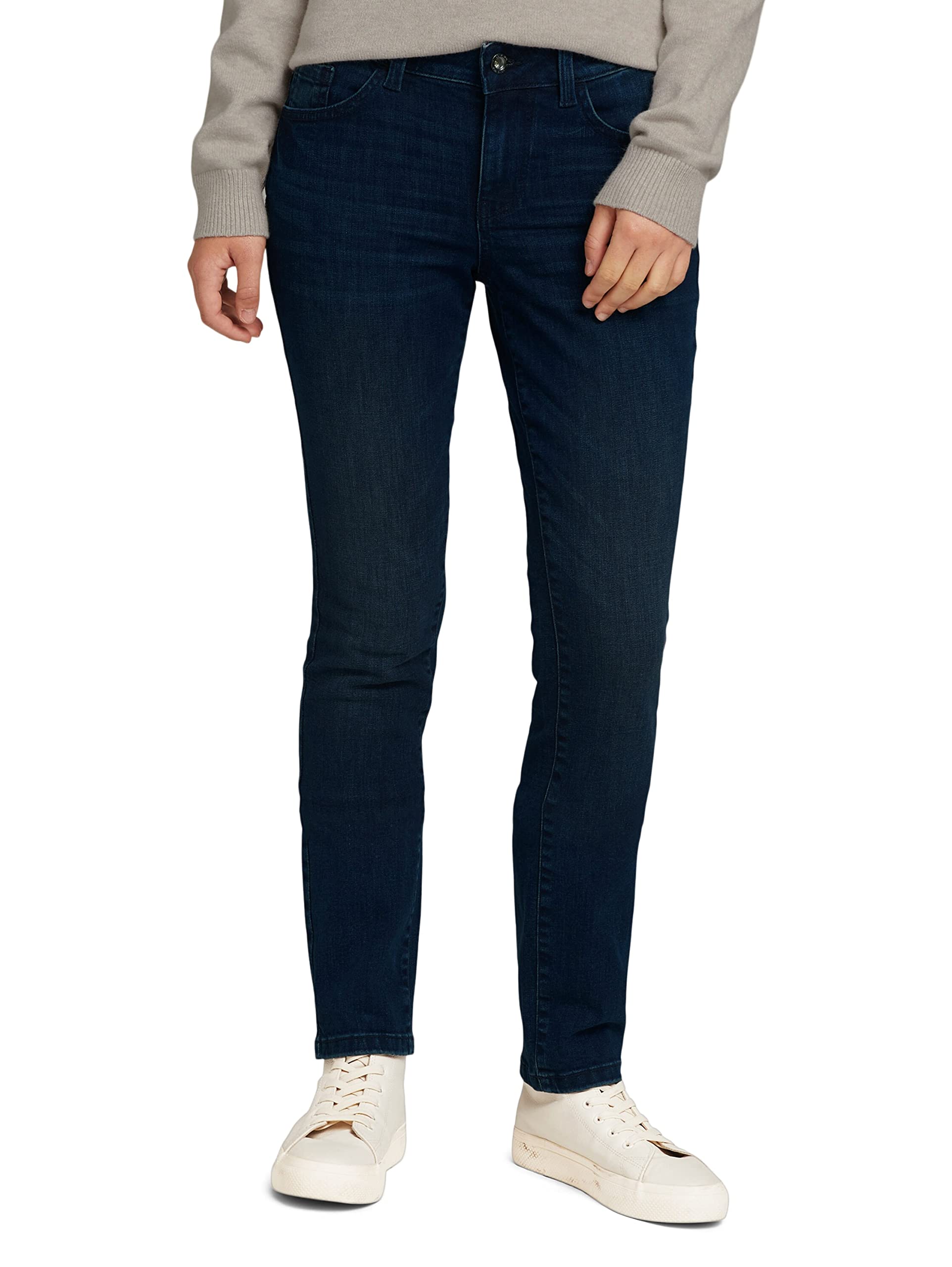 TOM TAILOR Damen 1030588 Alexa Slim Jeans, 10282 - Dark Stone Wash Denim, 30W / 30L
